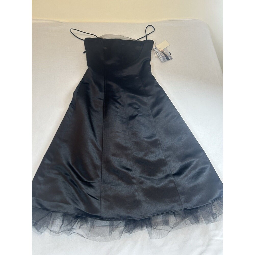 Jessica McClintock Womens A-Line Black Size 2 Sleeveless BRAND NEW 214